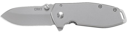  CRKT 2492 Squid Silver Drop Point Assisted Opening Folding Knife
