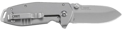  CRKT 2492 Squid Silver Drop Point Assisted Opening Folding Knife