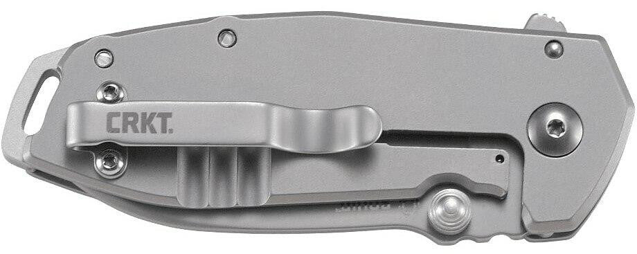  CRKT 2492 Squid Silver Drop Point Assisted Opening Folding Knife