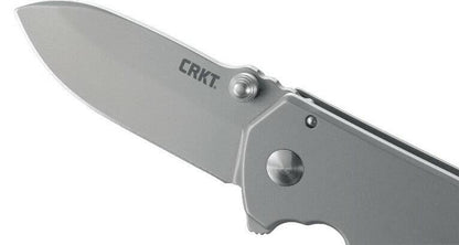  CRKT 2492 Squid Silver Drop Point Assisted Opening Folding Knife