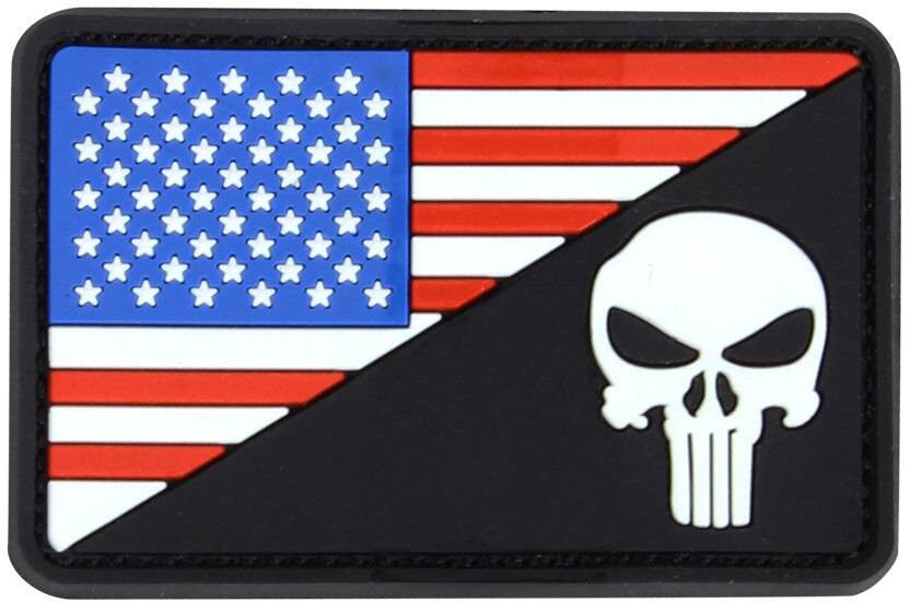  Condor US Flag Morale PVC Punisher Patch (6 Pack)