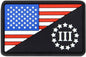  Condor US Flag Morale PVC Three Percenter Patch (6 Pack)