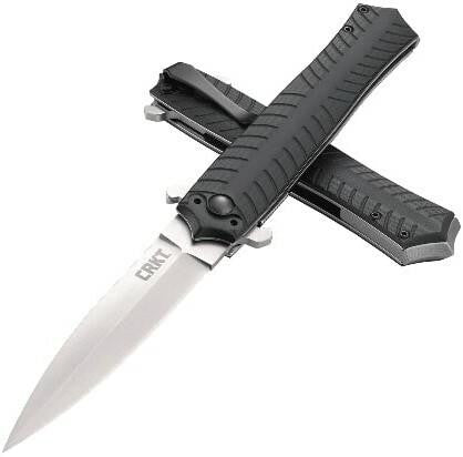  CRKT 2265 Xolotl Black Spear Point EDC Flipper Folding Knife