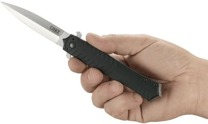  CRKT 2265 Xolotl Black Spear Point EDC Flipper Folding Knife