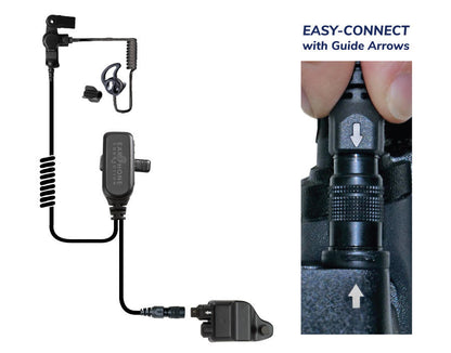  Earphone Connection Hawk Black Diamond Tactical Easy Connect Lapel Microphone