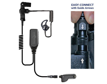  Earphone Connection Hawk Black Diamond Tactical Easy Connect Lapel Microphone