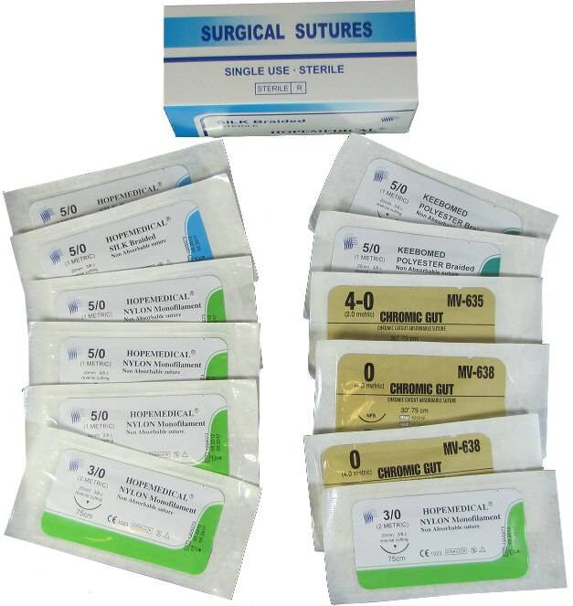  Elite First Aid Assorted Sutures (Box Of 12)