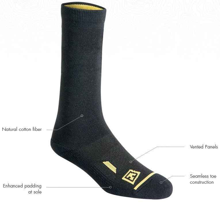  First Tactical 3-Pack Cotton 6" Duty Socks 160001