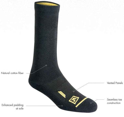  First Tactical 3-Pack Cotton 6" Duty Socks 160001