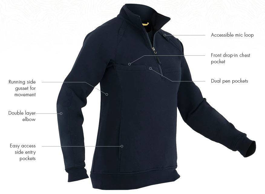  First Tactical Women's 1/4 Zip Cotton Job Shirt 128507