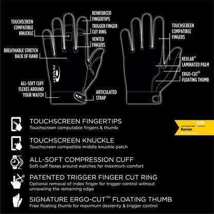  Hatch Task Medium Cut-Resistant Police Duty Glove W/ Kevlar TSK325
