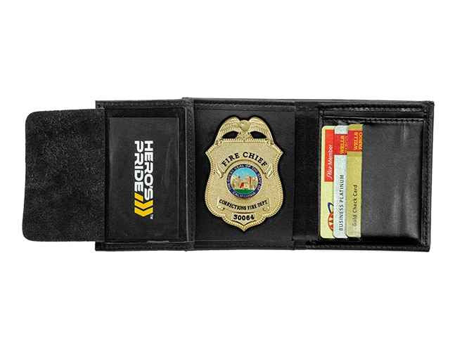  Hero's Pride Deluxe Tri-fold Badge Wallet With ID & Credit Cards