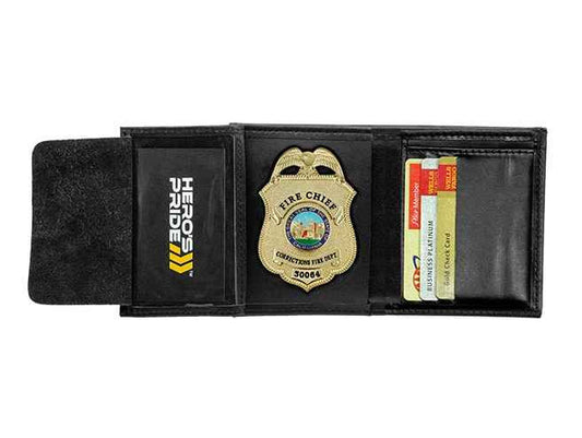  Hero's Pride Deluxe Tri-fold Badge Wallet With ID & Credit Cards