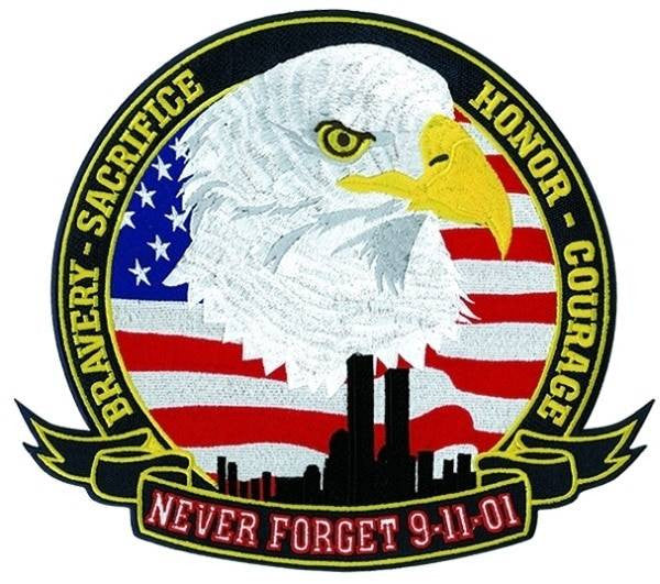  Hero's Pride Never Forget 9-11-01 12" Wide Patch