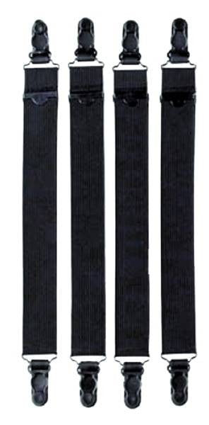  Hero's Pride Black Adjustable Shirt Holders 9054B