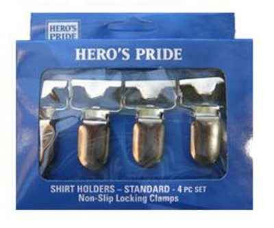  Hero's Pride Shirt Holders With Claw Clasp - Black