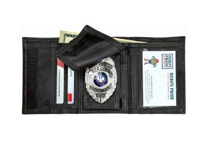  Hero's Pride Tri-Fold Ballistic Badge Wallet With ID Window & Credit Card Slots