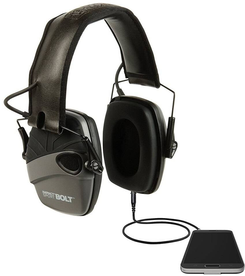  Howard Leight Impact Sport Bolt Grey Electronic Earmuff