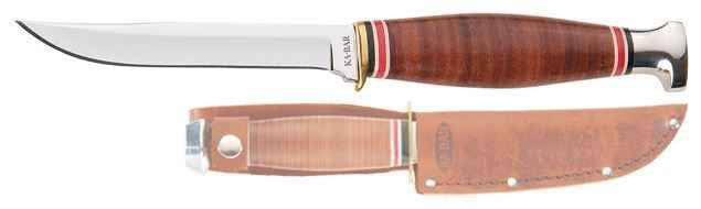  Ka-Bar Leather Handled Little Finn Fixed Blade Knife