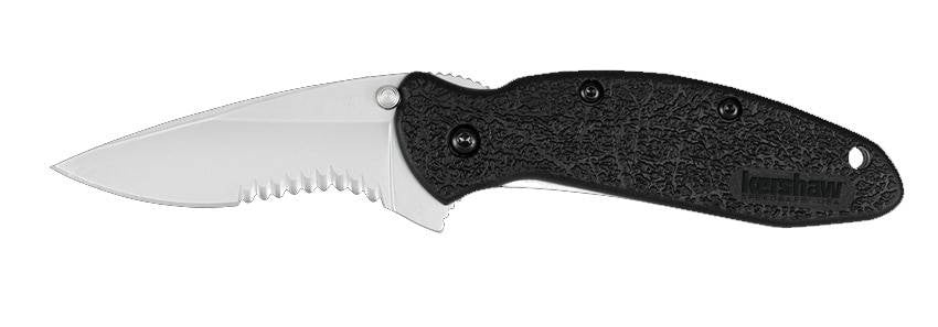  Kershaw Knives Scallion Black Serrated Edge Knife