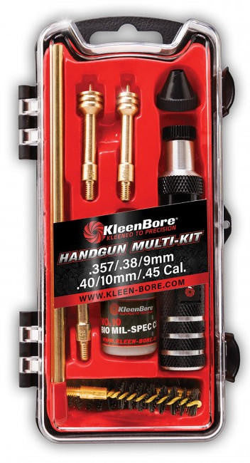  KleenBore Multi-Pistol Kit For .38/9/10mm/.40/.45 Caliber