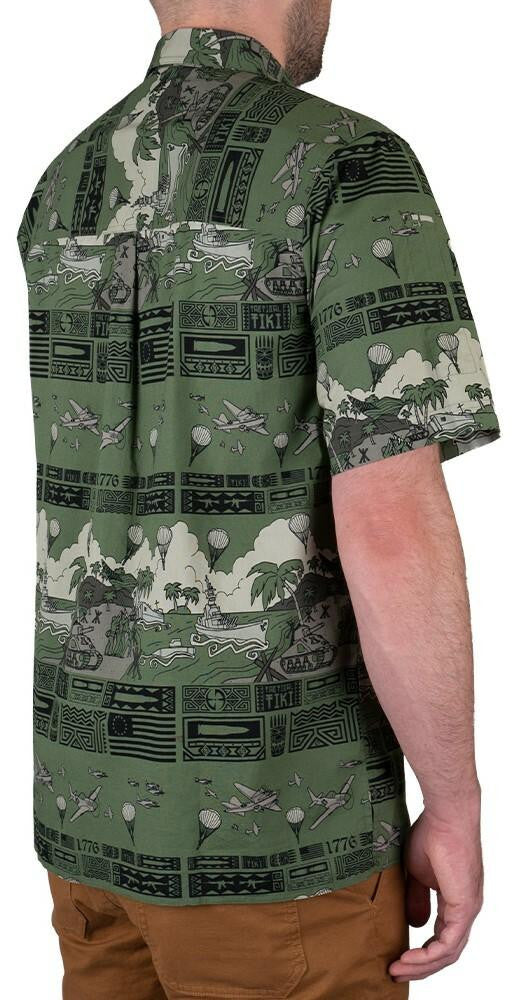  LA Police Gear 5 Branches Tactical Tiki™ Short Sleeve Button Up Shirt