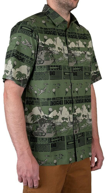  LA Police Gear 5 Branches Tactical Tiki™ Short Sleeve Button Up Shirt
