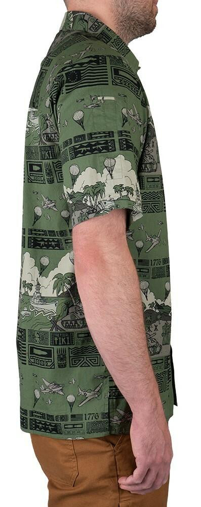  LA Police Gear 5 Branches Tactical Tiki™ Short Sleeve Button Up Shirt