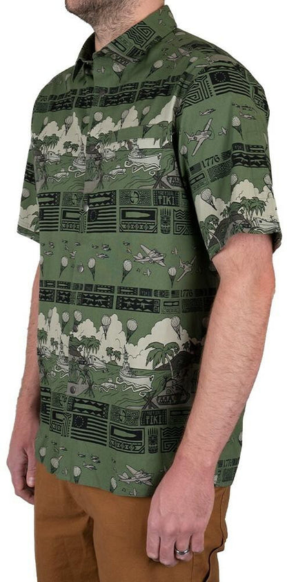  LA Police Gear 5 Branches Tactical Tiki™ Short Sleeve Button Up Shirt