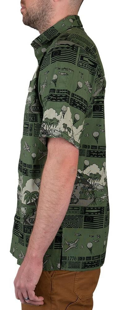  LA Police Gear 5 Branches Tactical Tiki™ Short Sleeve Button Up Shirt