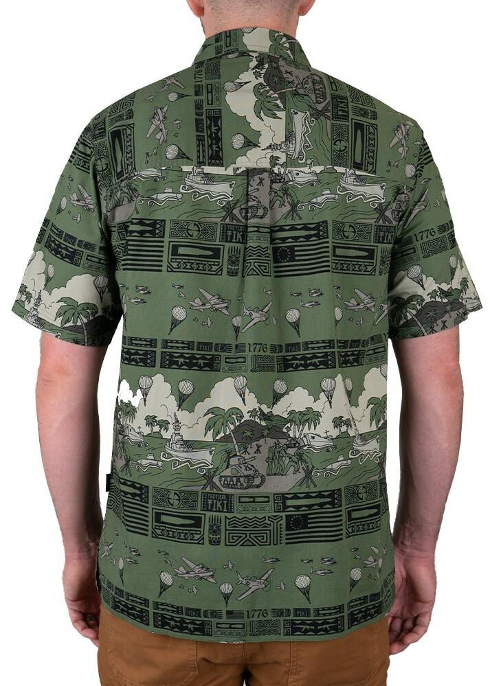  LA Police Gear 5 Branches Tactical Tiki™ Short Sleeve Button Up Shirt