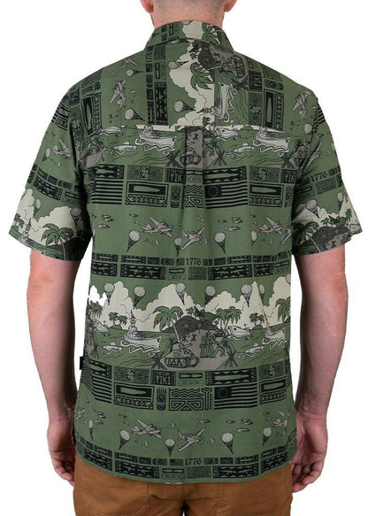  LA Police Gear 5 Branches Tactical Tiki™ Short Sleeve Button Up Shirt