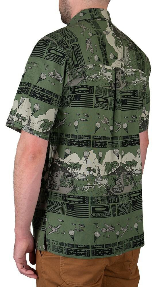  LA Police Gear 5 Branches Tactical Tiki™ Short Sleeve Button Up Shirt