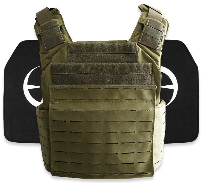  LA Police Gear Atlas Plate Carrier + 2 Level IV Plates Kit