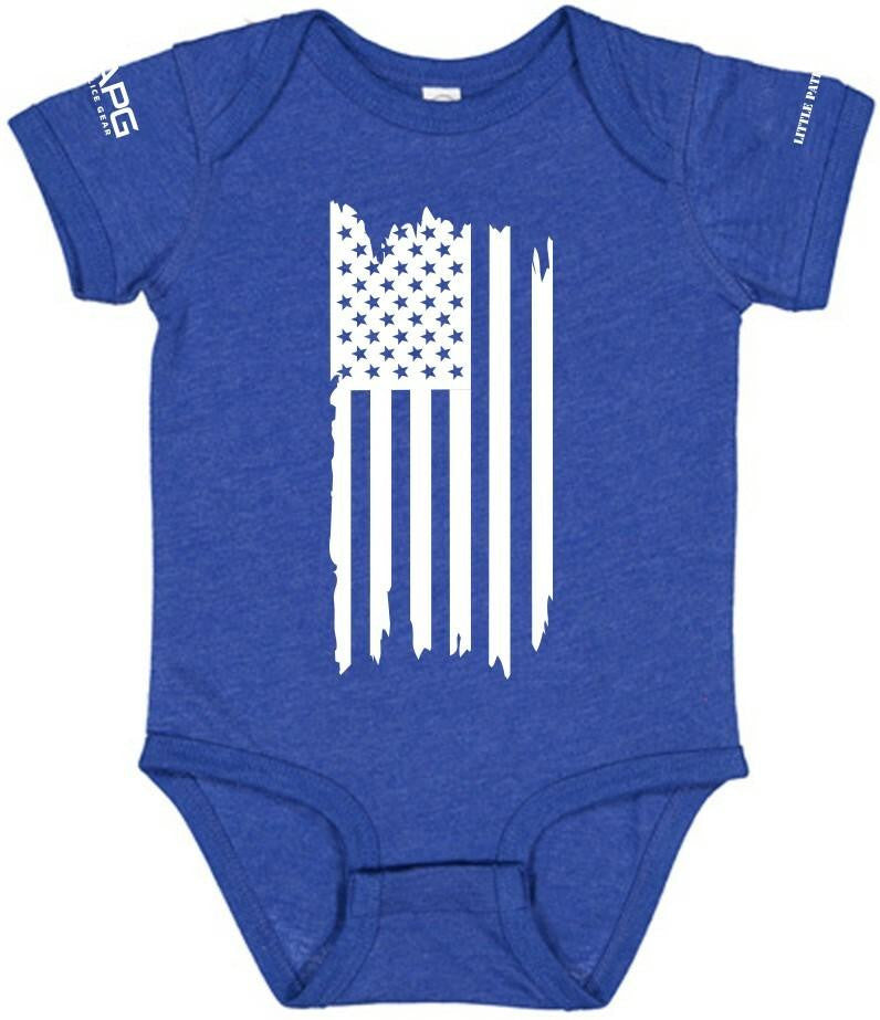  LA Police Gear Distressed Flag Baby Onesie