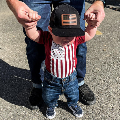 LA Police Gear Distressed Flag Baby Onesie