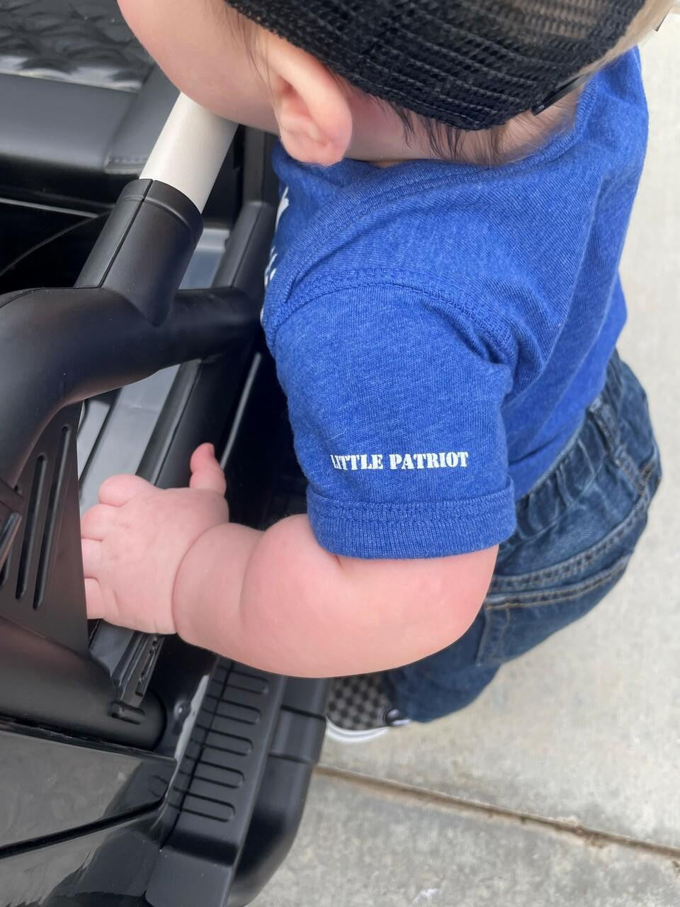  LA Police Gear Distressed Flag Baby Onesie