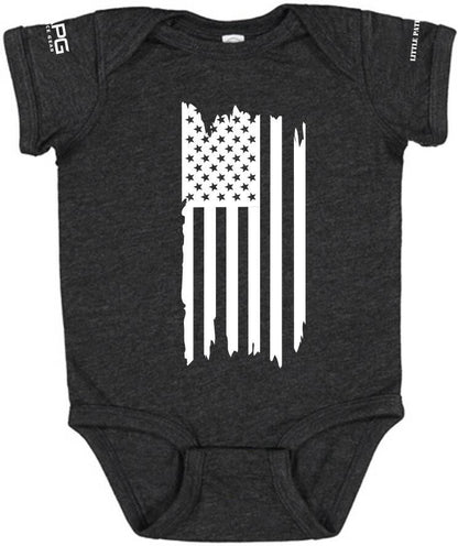  LA Police Gear Distressed Flag Baby Onesie