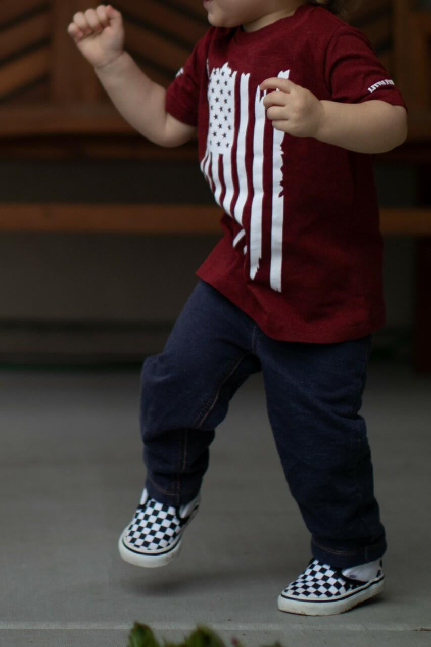 LA Police Gear Distressed Flag Toddler T-Shirt