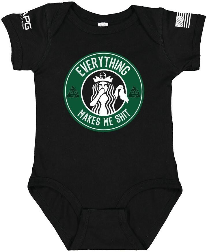  LA Police Gear Everything Makes Me Shit Baby Onesie