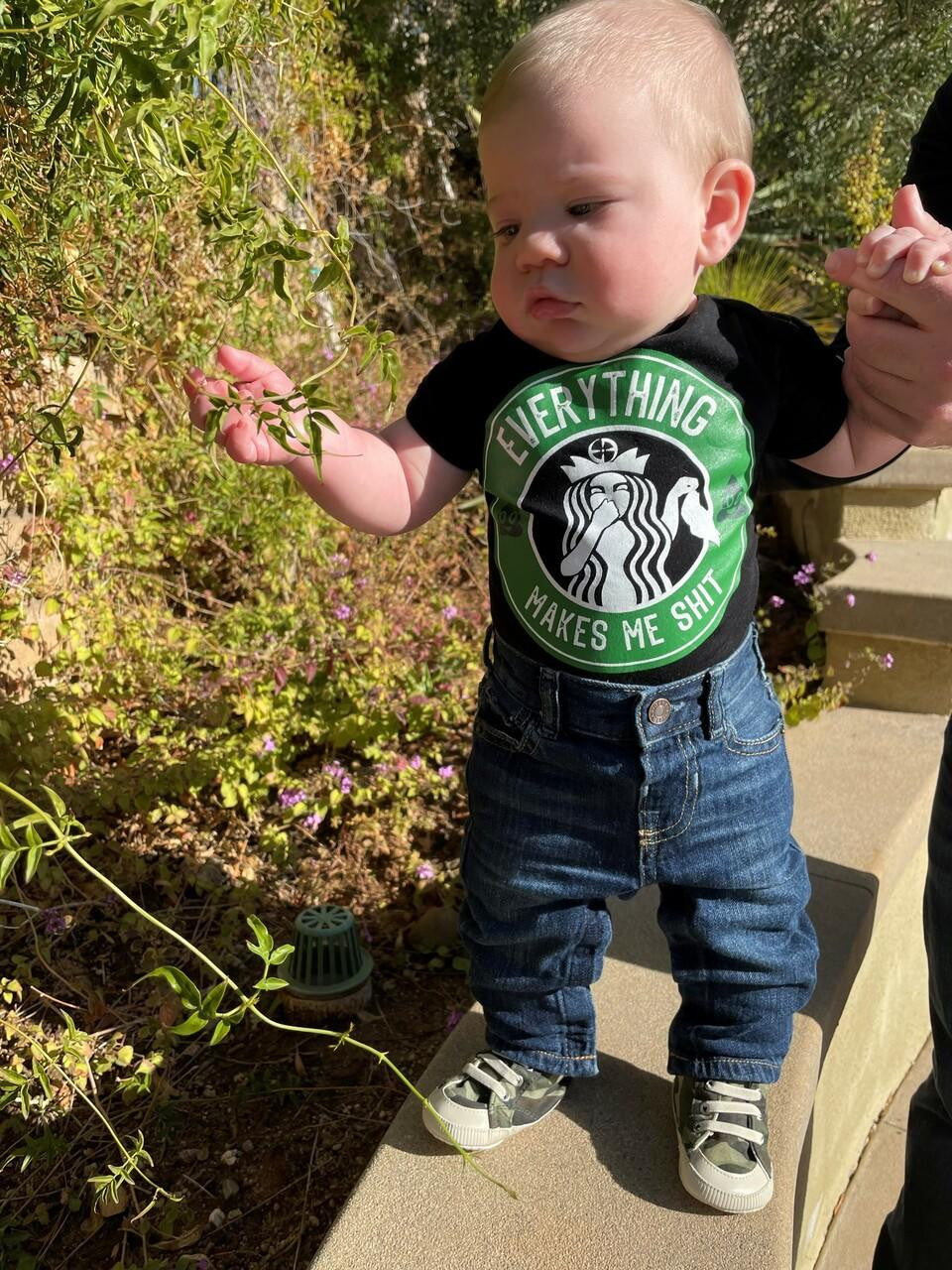  LA Police Gear Everything Makes Me Shit Baby Onesie