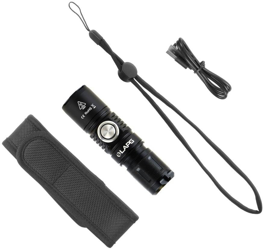  LA Police Gear F1 1,000 Lumen Flashlight With Magnetic Tailcap