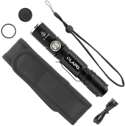  LA Police Gear F7 1,180 Lumen Flashlight With Quick Recharge Micro-USB Port