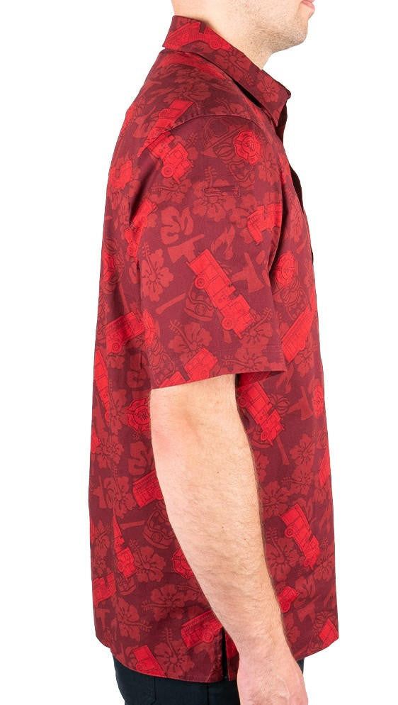  LA Police Gear Fire Tactical Tiki™ Short Sleeve Button Up Shirt