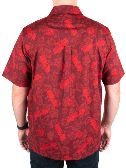  LA Police Gear Fire Tactical Tiki™ Short Sleeve Button Up Shirt