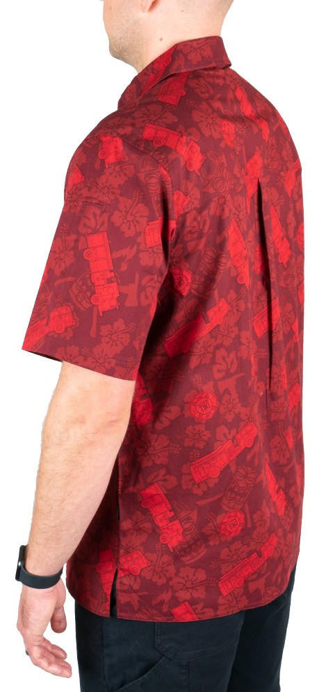  LA Police Gear Fire Tactical Tiki™ Short Sleeve Button Up Shirt