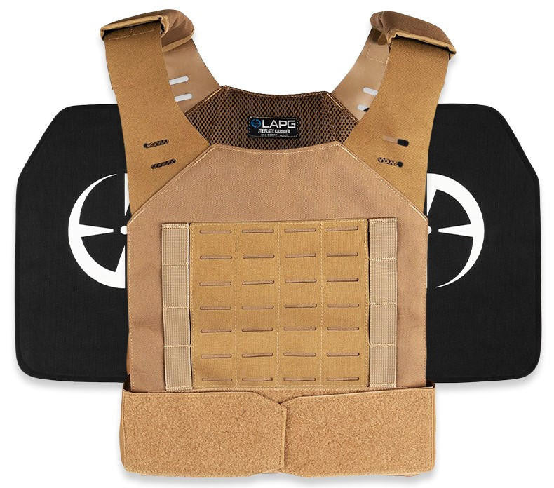  LA Police Gear JTE Plate Carrier + 2 Level IV Plates Kit