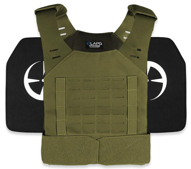  LA Police Gear JTE Plate Carrier + 2 Level IV Plates Kit