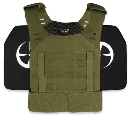  LA Police Gear JTE Plate Carrier + 2 Level IV Plates Kit