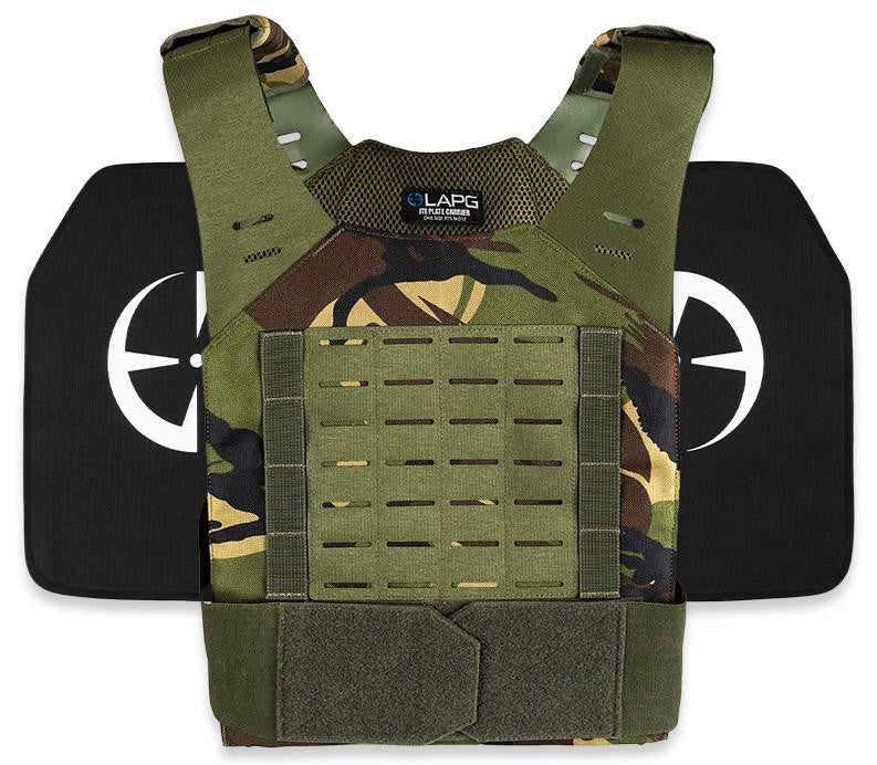  LA Police Gear JTE Plate Carrier + 2 Level IV Plates Kit